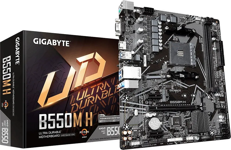 Материнська плата Gigabyte B550M H Socket AM4 (B550M H) Б/В - фото 3
