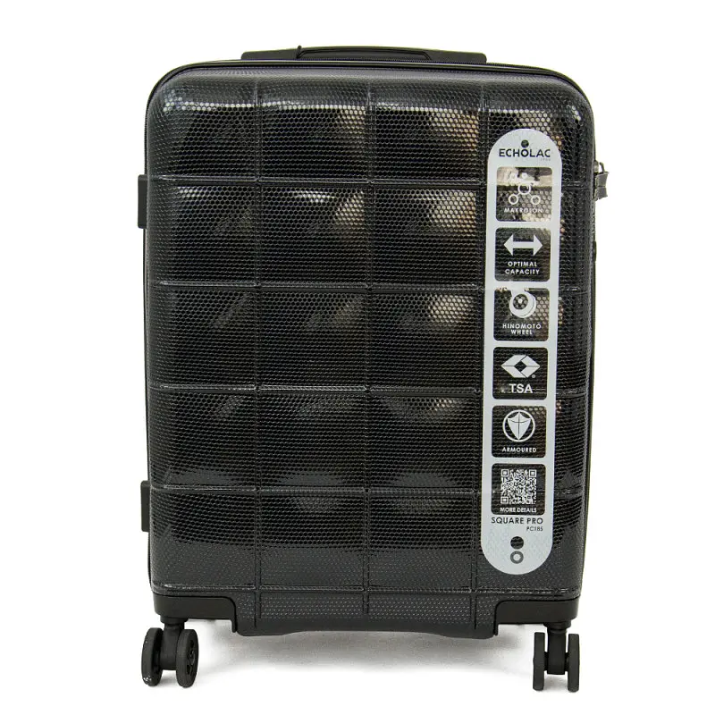 Валіза Echolac на 4 колесах Square Pro S Black (EcPC185SA-403-01) - фото 5