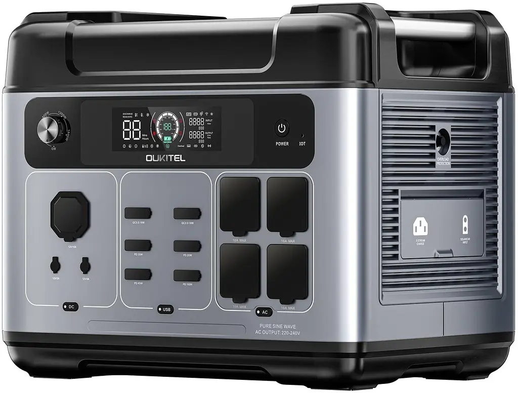 Зарядная станция Oukitel P2001E PLUS / 2400 Вт / 2048 Вт/ч / LiFePO4 (P2001E PLUS) UA - фото 2