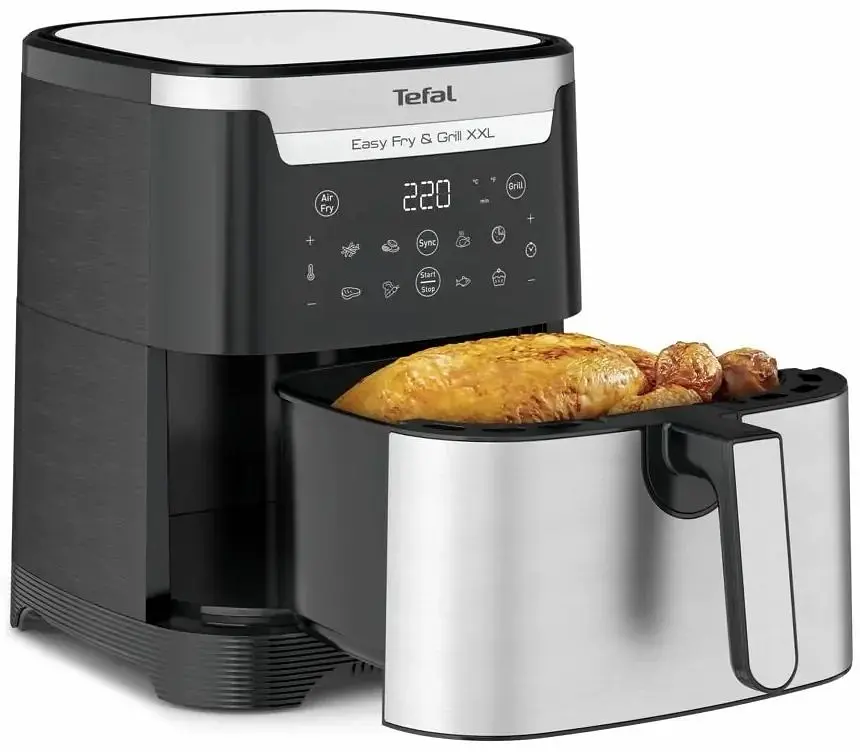 Tefal Мультипіч EasyFry&Grill XXL, 1830Вт, чаша-6.5л, сенсорне керув., 8 програм, пластик, черно-сірий - фото 6