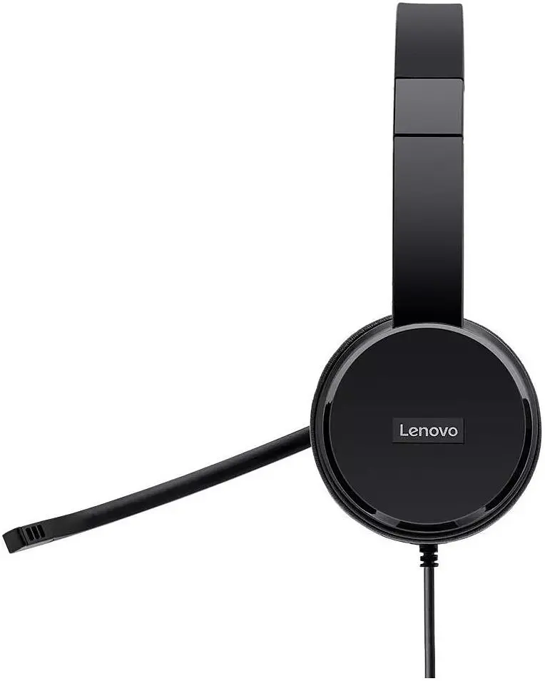 Гарнитура Lenovo ПК стерео On-ear 100 USB 1.8 м черный (4XD0X88524) - фото 3