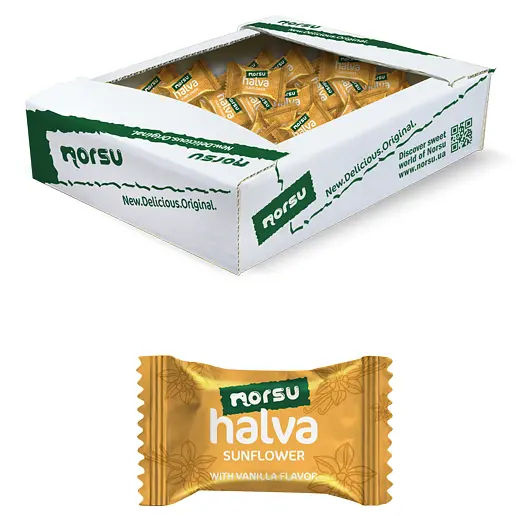 Халва подсолнечная Norsu с ароматом ванили 1.1 кг. - фото 2