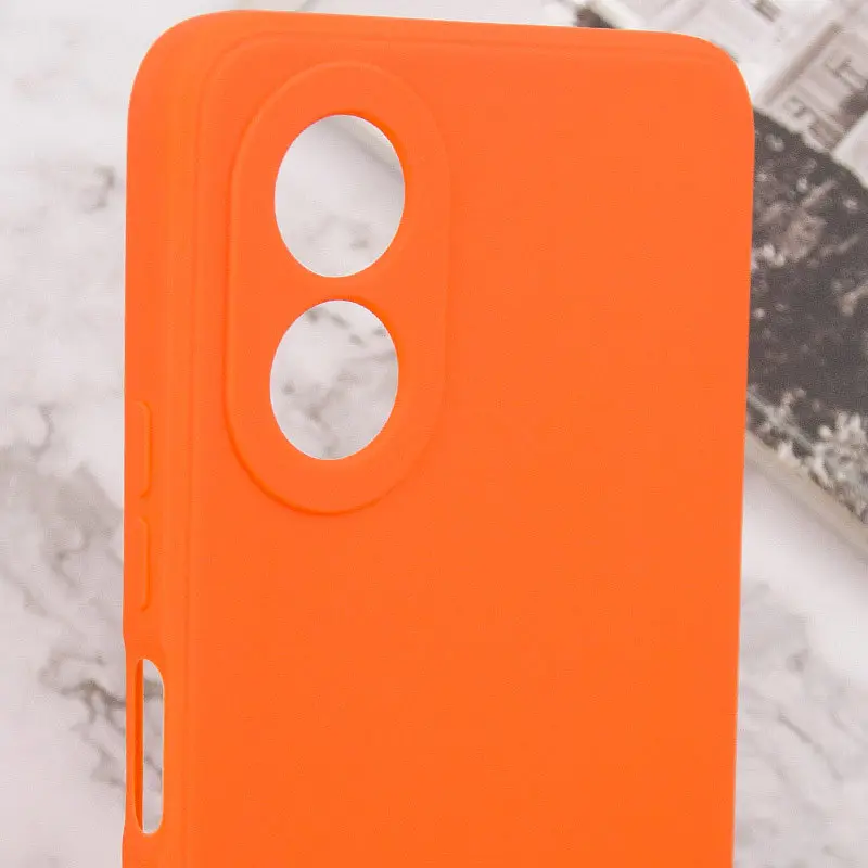 Силиконовый чехол Candy Full Camera для Oppo A38 / A18 Оранжевый / Orange - фото 5