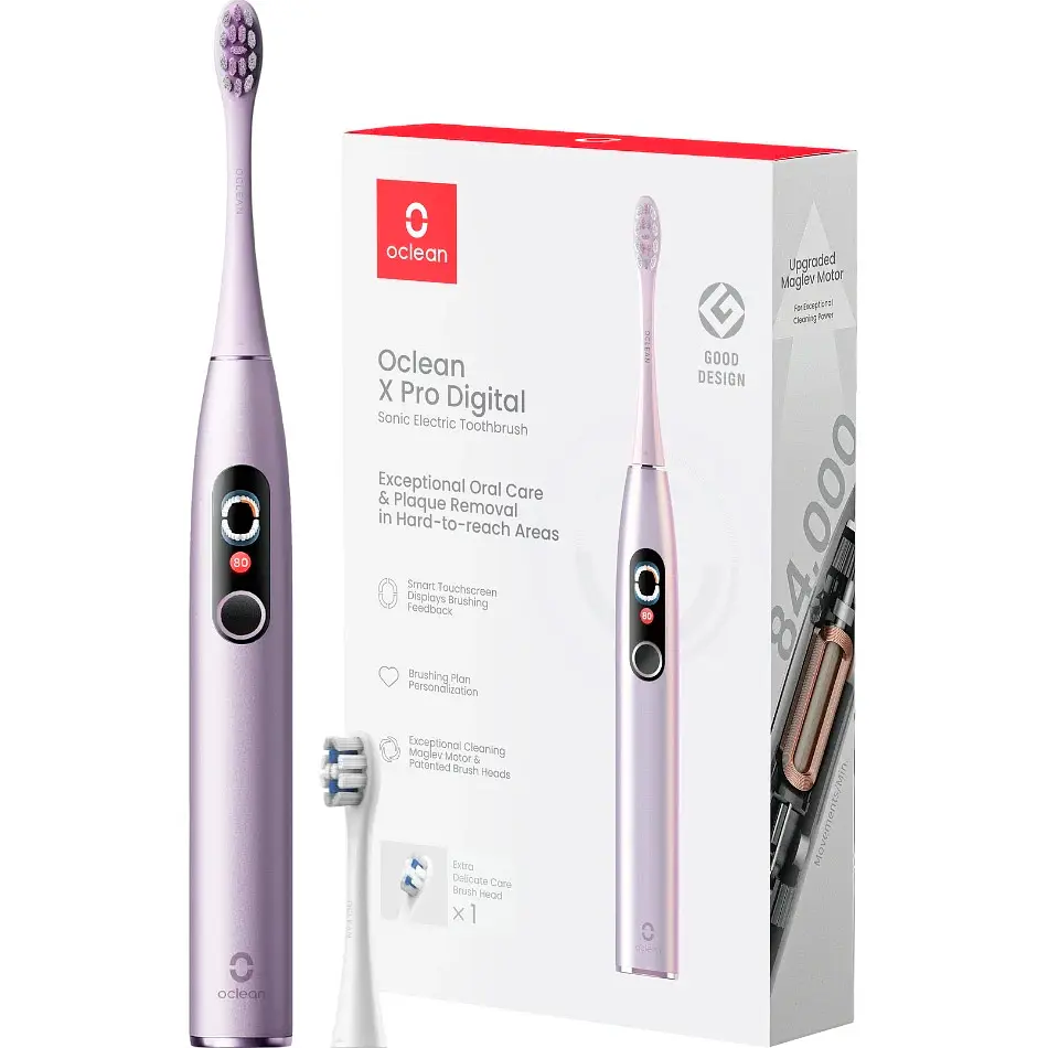 Електрична зубна щітка Oclean X Pro Digital Electric Toothbrush Glamour Purple [100971] - фото 5