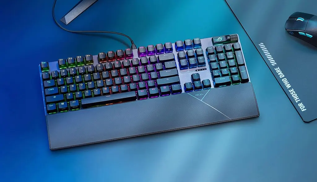 Клавіатура ASUS ROG Strix Scope II X 104key USB-A EN/UK RGB Black (90MP03XG-BKMA00) - фото 8