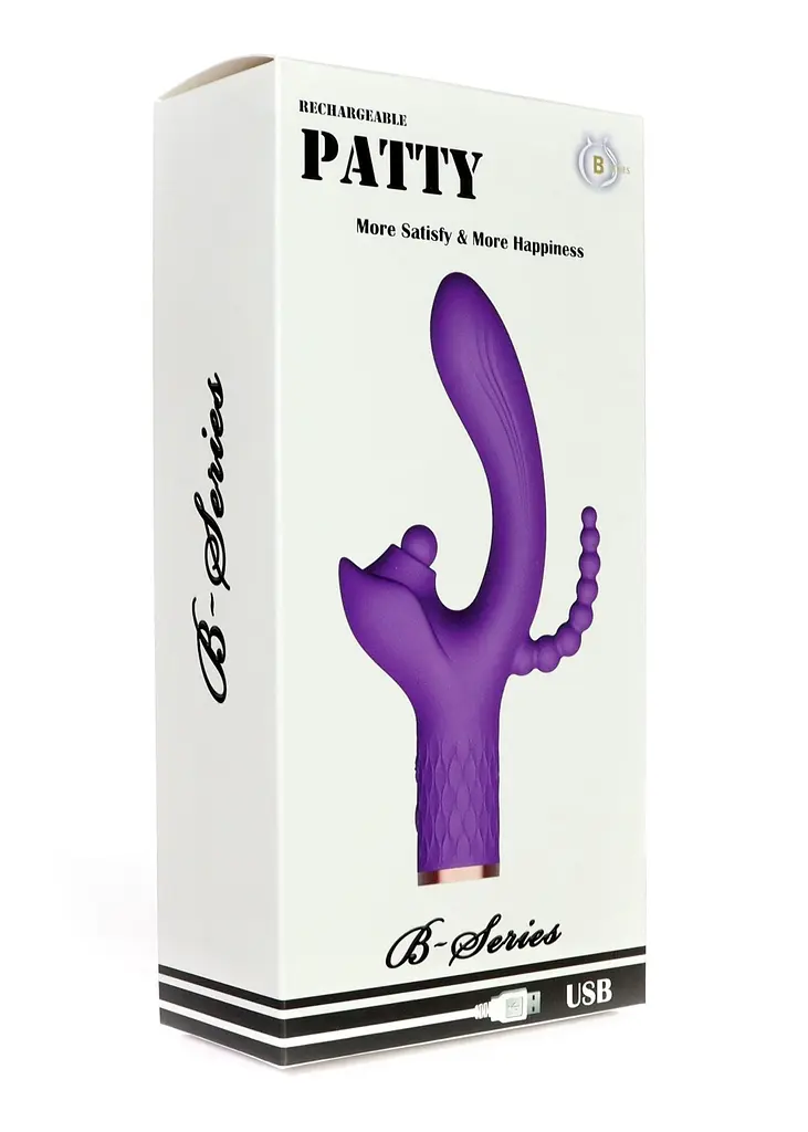Вібратор Patty, 7 функцій вібрації, 7 ударів кулькою, USB Boss Series 60-00059 100633 - фото 4
