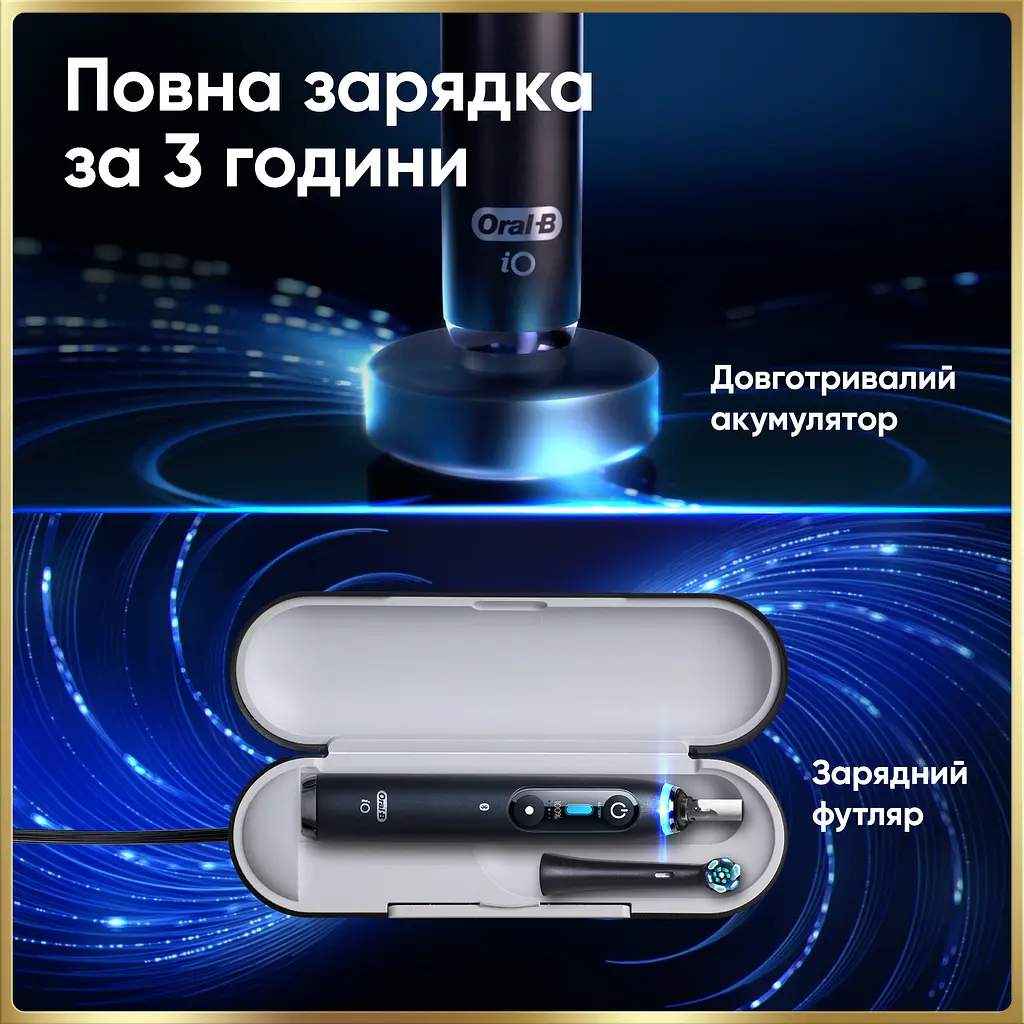 Електрична зубна щітка Oral-B iO серія 9 чорна - фото 7
