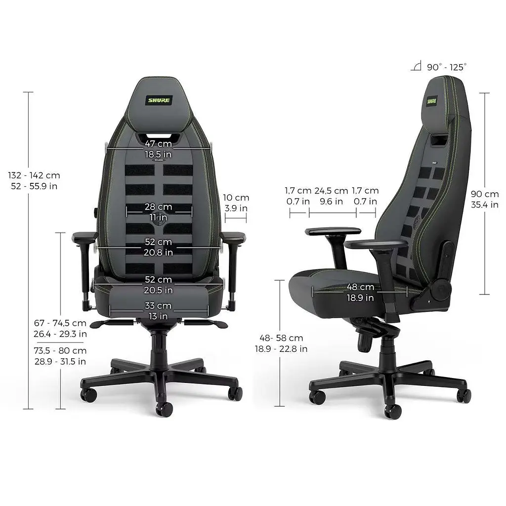 Ігрове крісло Noblechairs LEGEND Shure Edition Gray and Black - фото 6