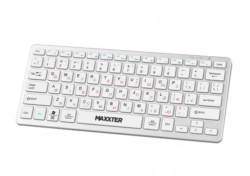 Клавіатура бездротова Maxxter KBW-C01S-UA, Silver, USB 2.4GHz, 78 кнопок, акумулятор 180 mAh - фото 3