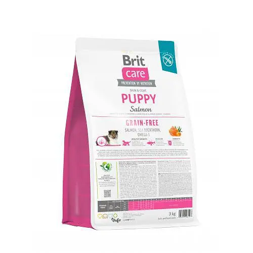 Сухий корм Brit Care Dog Grain-free Puppy для цуценят, беззерновий з лососем, 3 кг - фото 5