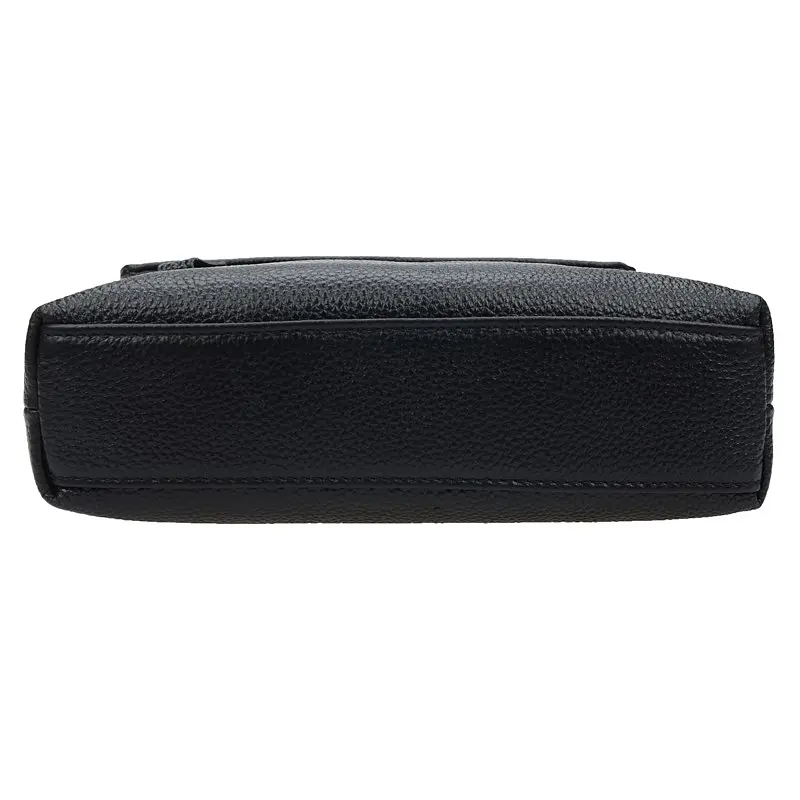 Чоловіча сумка Borsa Leather k10013-black 28х26х5 см Чорний - фото 4