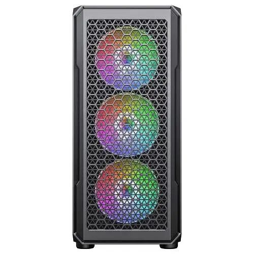 Корпус 2E Gaming HEXAGON (G338) Black без БЖ Mid Tower для ATX / Micro ATX / Mini ITX 3x120 ARGB Fan бічна панель із загартованого скла (2E-G338) - фото 3