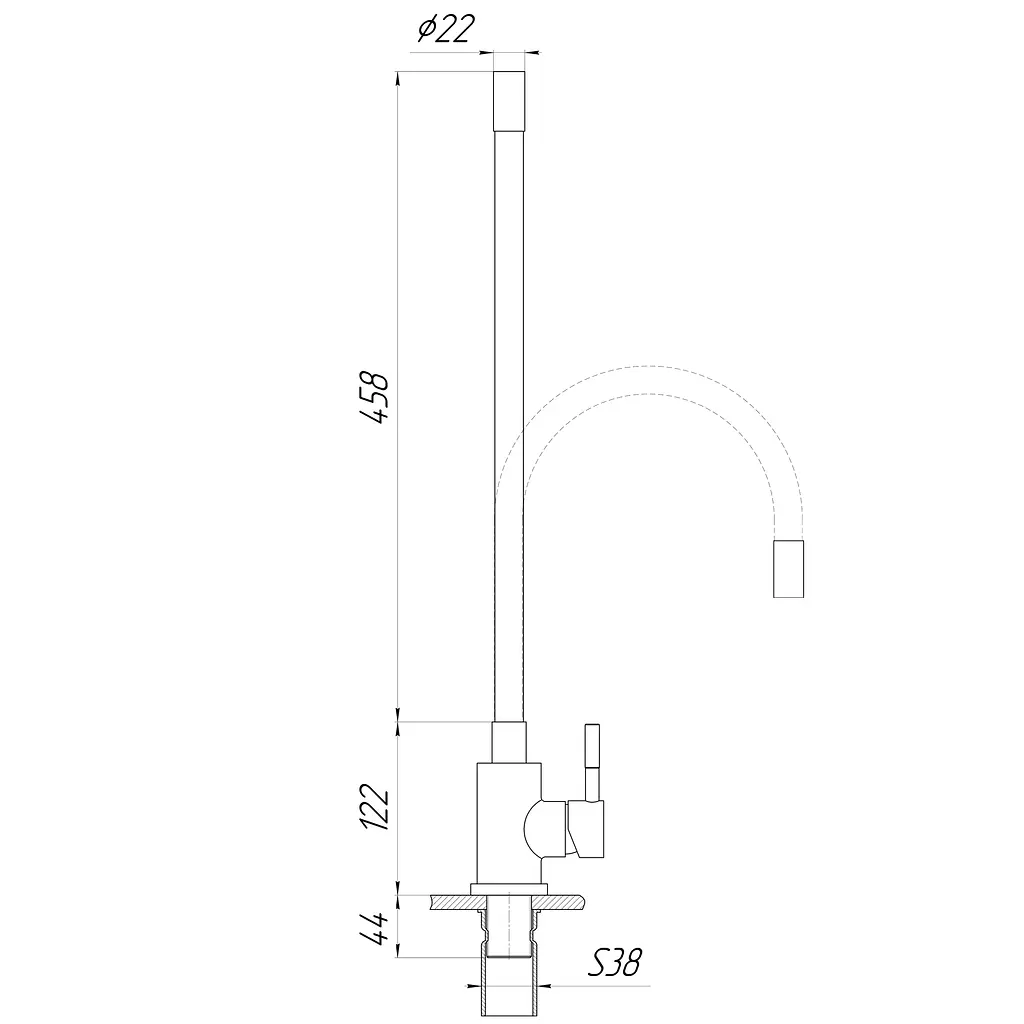 Змішувач для кухні Globus Lux Alpen SBT1-203S-BEIGE бежевий (24612) - фото 5