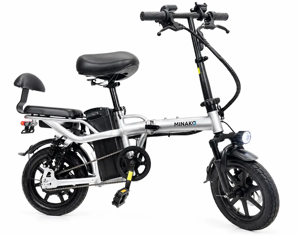 Електровелосипед Minako Mini 14 (1000W, 24Ah) складаний, з пасажирським сидінням