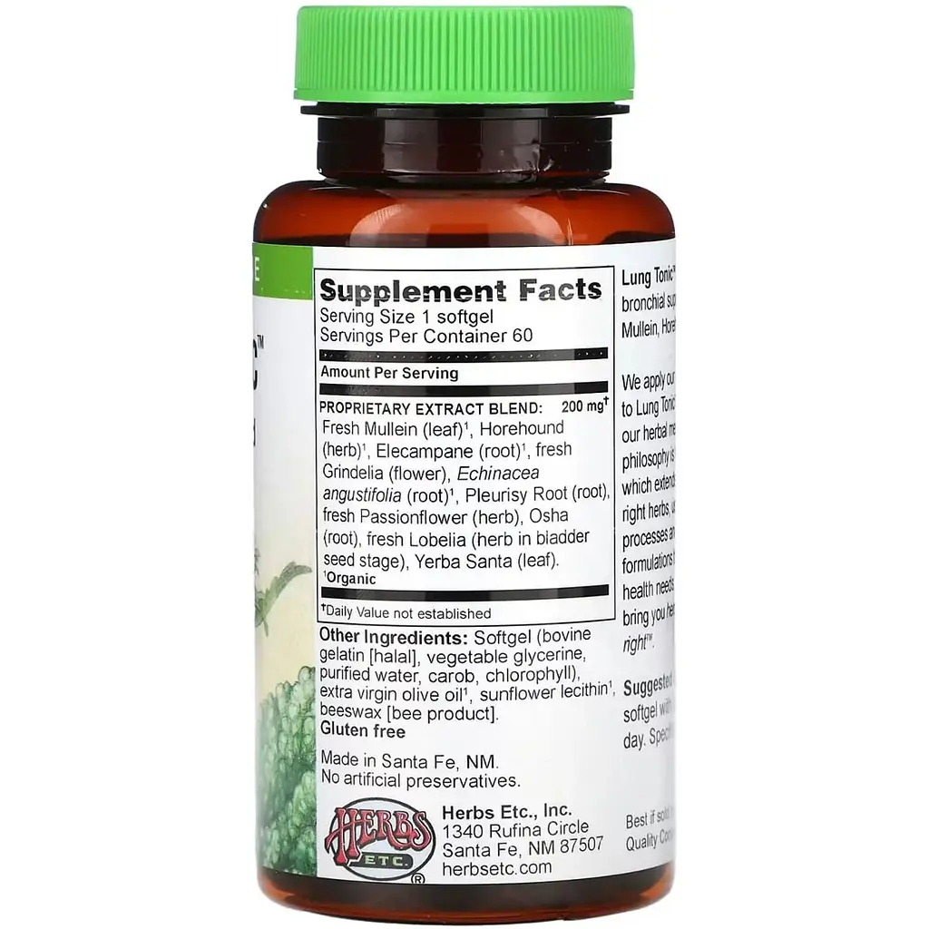 Тонік для легенів Herbs Etc Lung Tonic 60 капсул - фото 2