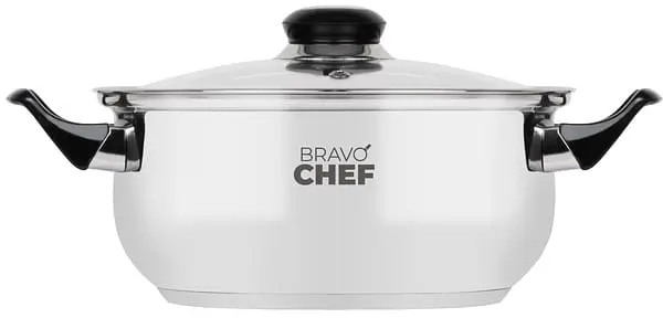 Каструля Bravo Chef з кришкою та бакелітовими ручками 16 см 1.1 л (BC-2002-16) - фото 2