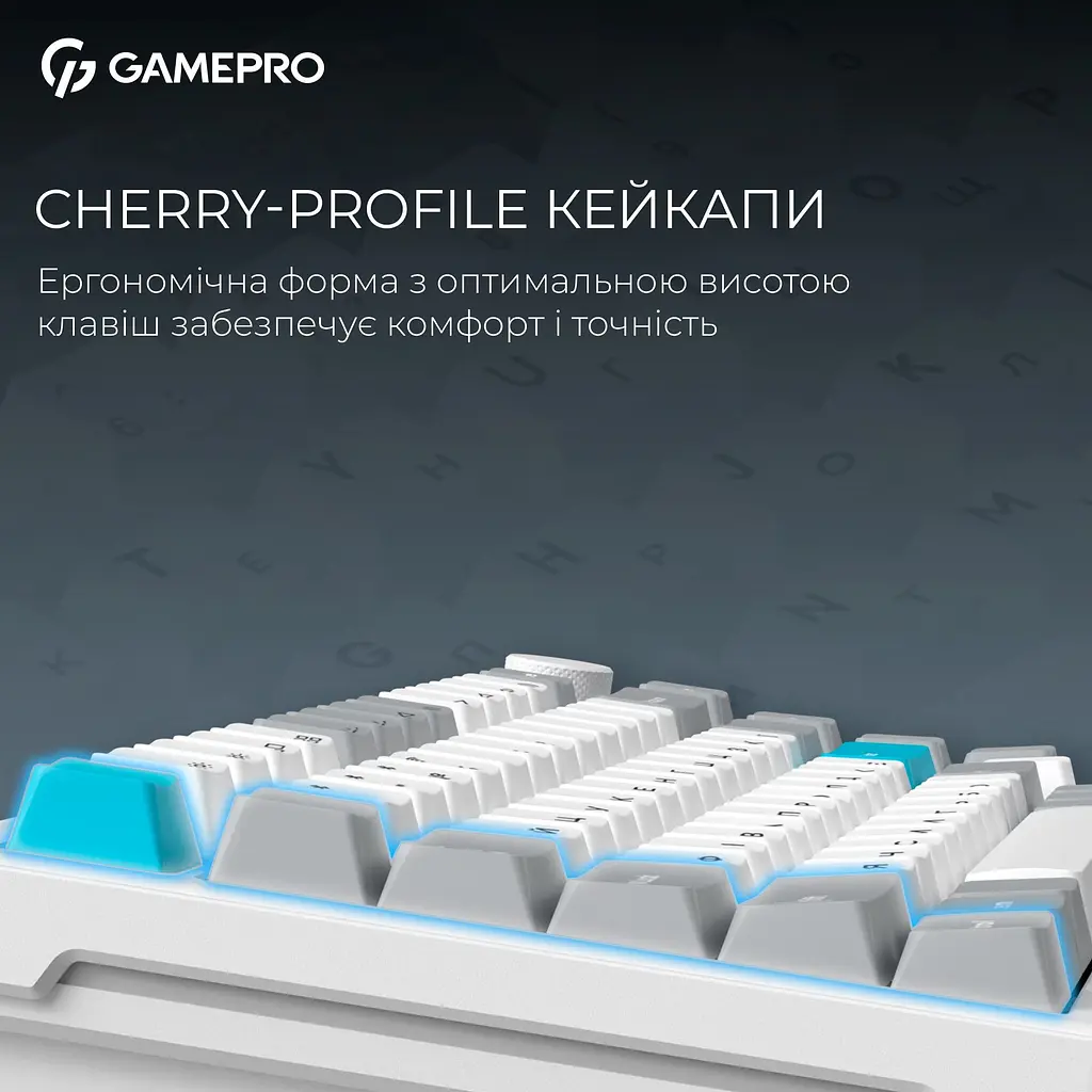 Клавиатура GamePro Asgard Yord Keychron Super Red Switch Wireless/Bluetooth/USB White беспроводная (MK266WH) - фото 7