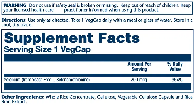 Селен Selenium Yeast Free 200 мкг 90 капсул - фото 2