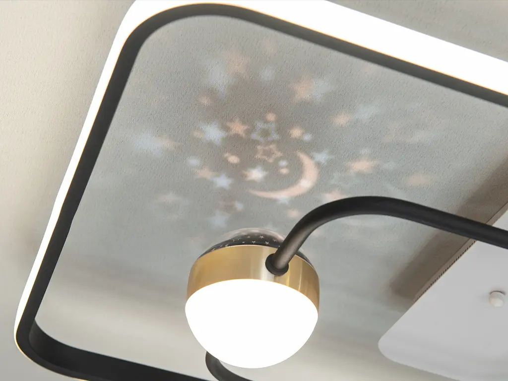Світильник стельовий LED Diasha MX2989-2B WH+BK, 45W, чорний+білий, для коридору, вітальні, дитячої, офісу - фото 5