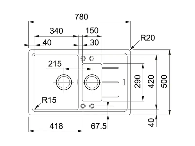 Кухонна мийка Franke Basis BFG 651-78 (114.0272.602) білий - фото 2