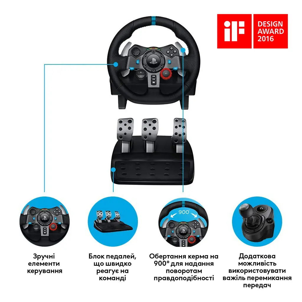 Кермо Logitech G29 Driving Force (941-000112) - фото 6