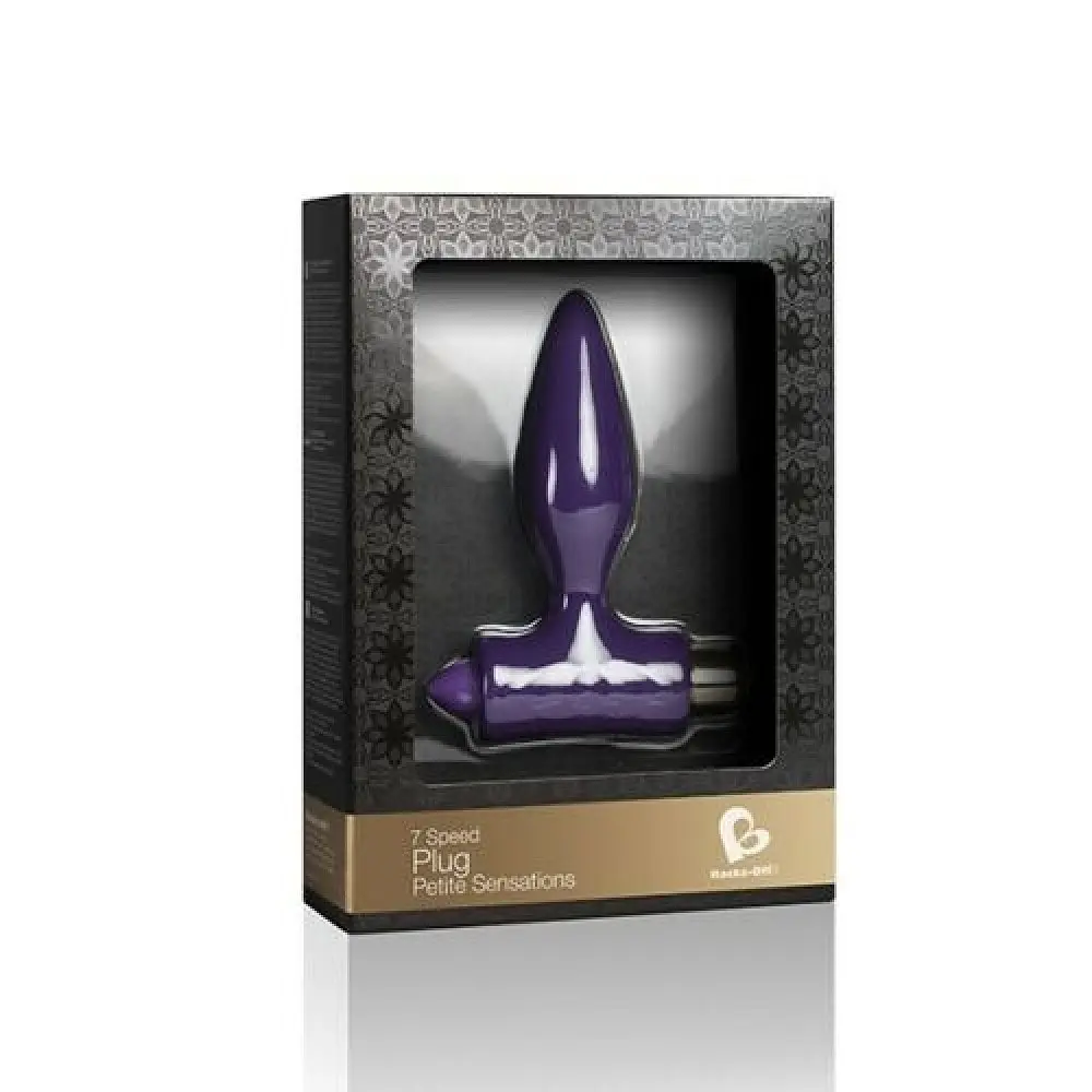 Анальна пробка з віброкулею Rocks Off Petite Sensations Plug Black, 10х2 см, фіолетовий - фото 2