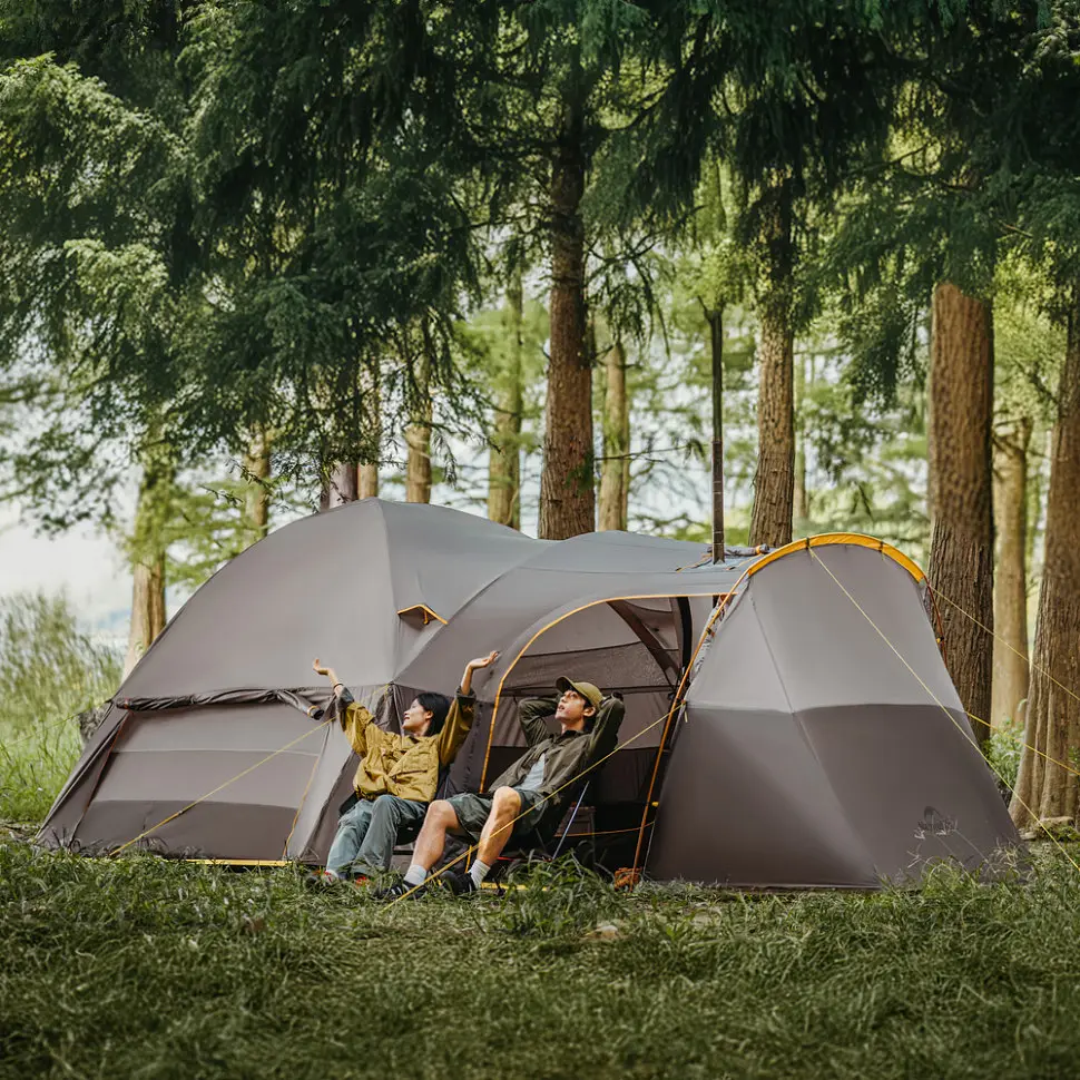 Палатка шестиместная Naturehike KOTA 6 CNK2450WS031 75D Светло-коричневый - фото 10