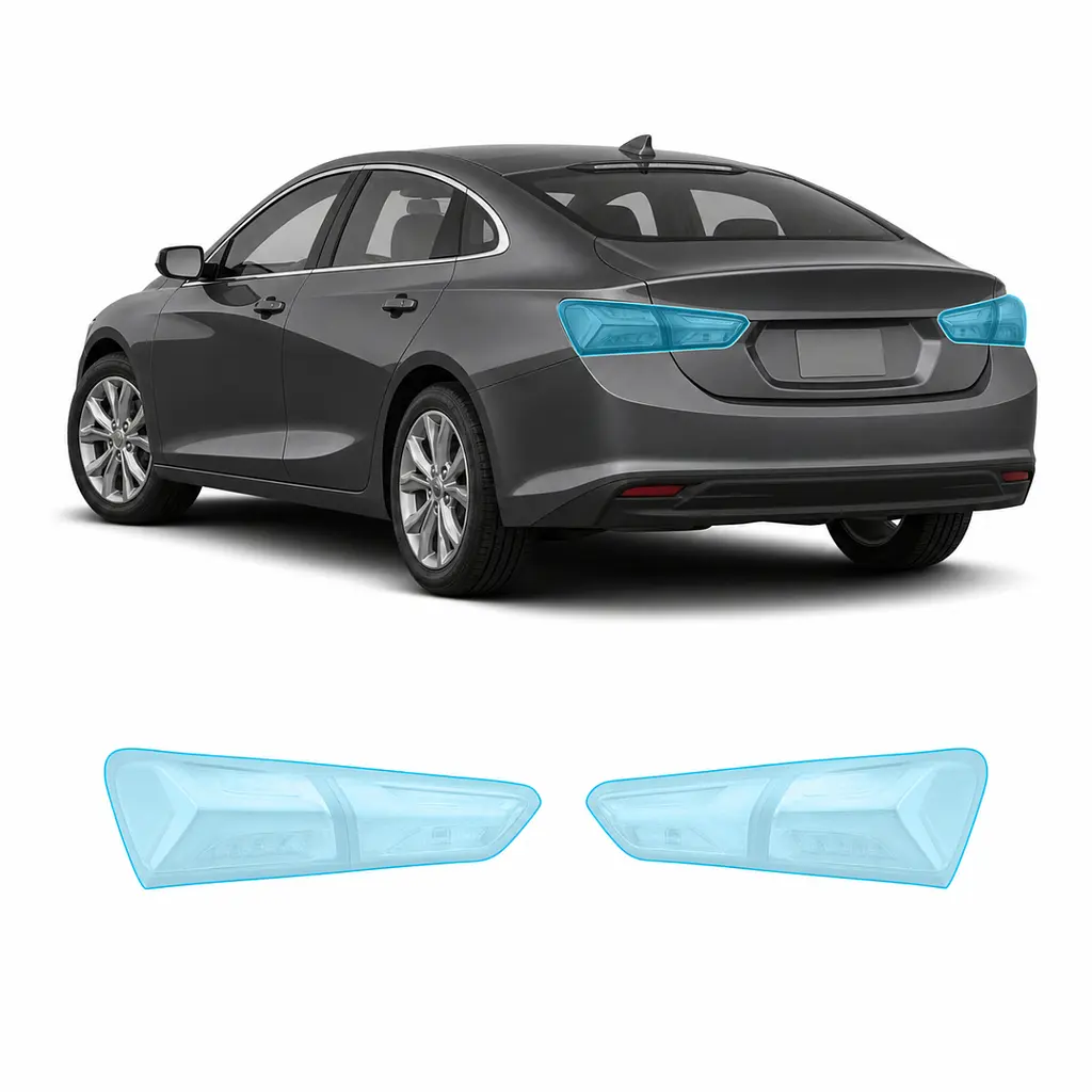 Антигравійна захисна бронеплівка за лекалами для Chevrolet Malibu IX facelift 2019-2024 - задні ліхтарі стопи