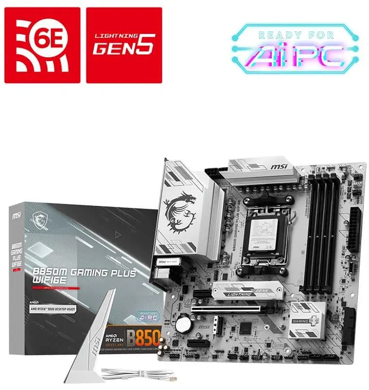 Материнська плата MSI B850M GAMING PLUS WIFI6E (B850M GAMING PLUS WIFI6E) (Socket AM5, AMD B850, Micro-ATX) - фото 4