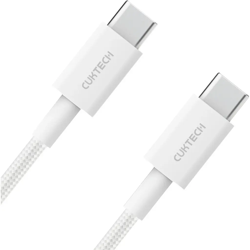 Кабель CUKTECH CTC315P USB-C to USB-C Braided 60W 1.5m White (CKCTC315PCHW) [171973] - фото 2
