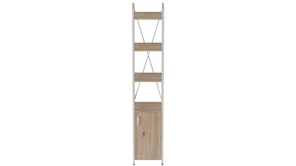 Этажерка 4/34 Серии Конект с тумбой 179x34x28 Белый ДСП Дуб Сан-Марино FRD-104471 - фото 4