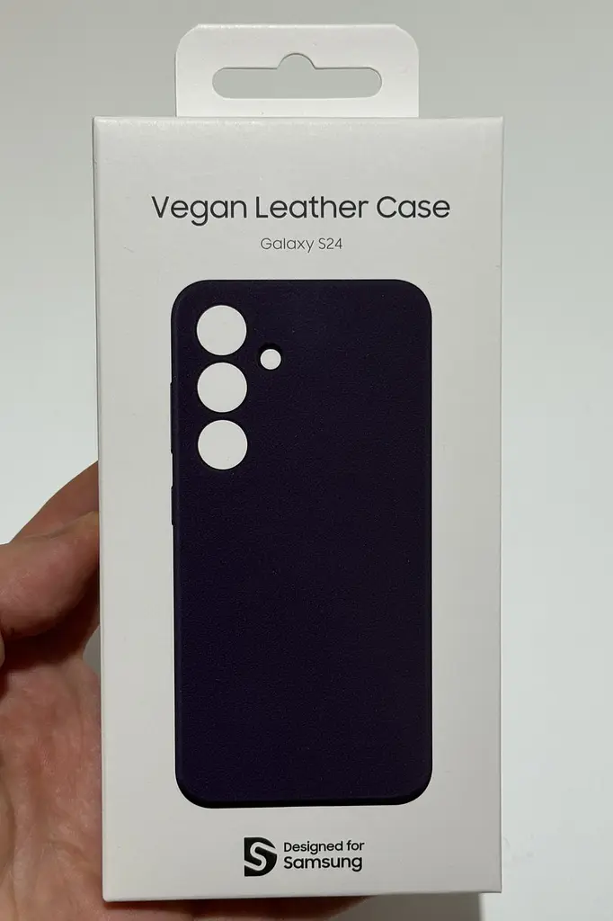 Оригінальний шкіряний чохол для Samsung Galaxy S24 Vegan Leather Case Dark Violet GP-FPS921HCAVW (S921) - фото 2