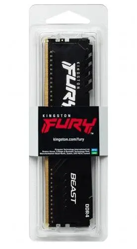 Пам'ять 8Gb DDR4, 3200 MHz, Kingston Fury Beast, Black, 16-18-18, 1.35V, з радіатором (KF432C16BB/8) - фото 4