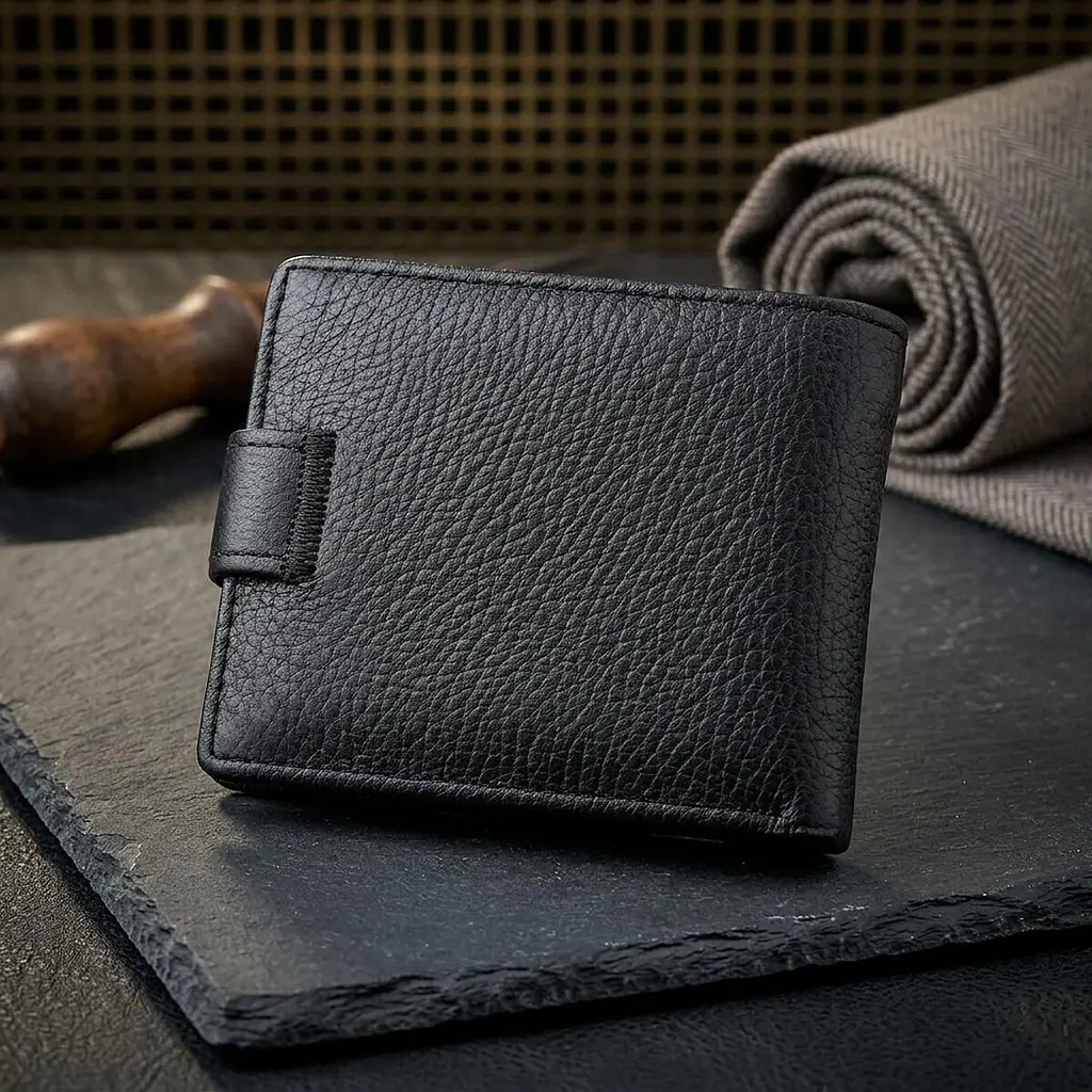 Чоловічий гаманець ST Leather 18316 (ST114) чорний шкіряний - фото 4