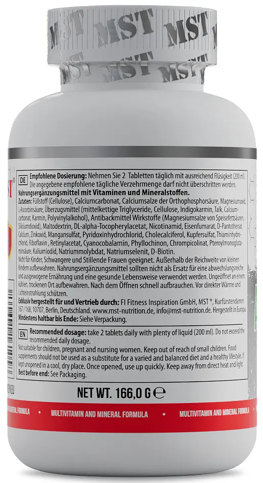 MST® Комплексні Вітаміни 13 Вітамінів і 10 Мінералів All Vitamins - 120 таблеток - фото 3