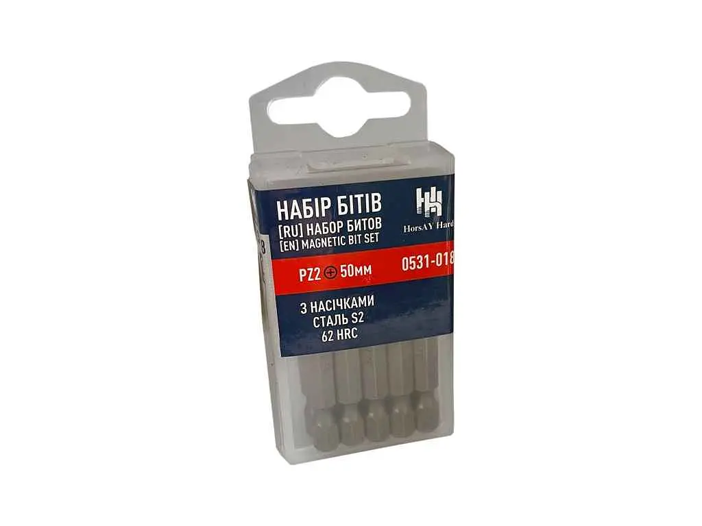 Набір біт HORSAY HARD L=50мм хрестова PZ2 0531-018
