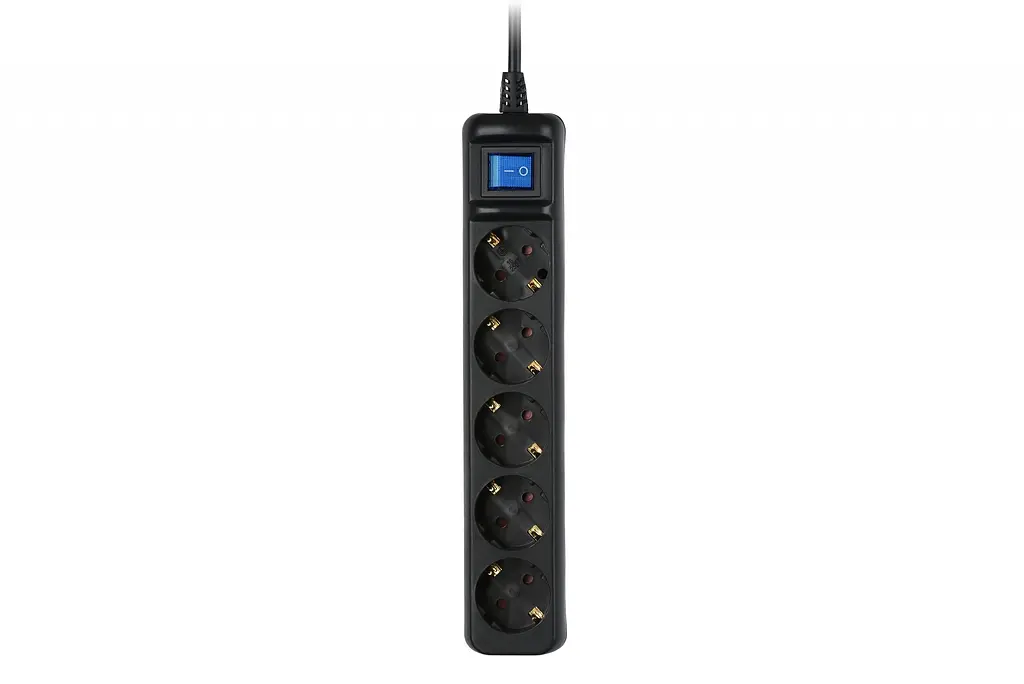 Мережевий фільтр 2E-U05ESM3BK 5XSchuko з вимикачем, 3G 1.0 мм, 3 м, чорний - фото 5