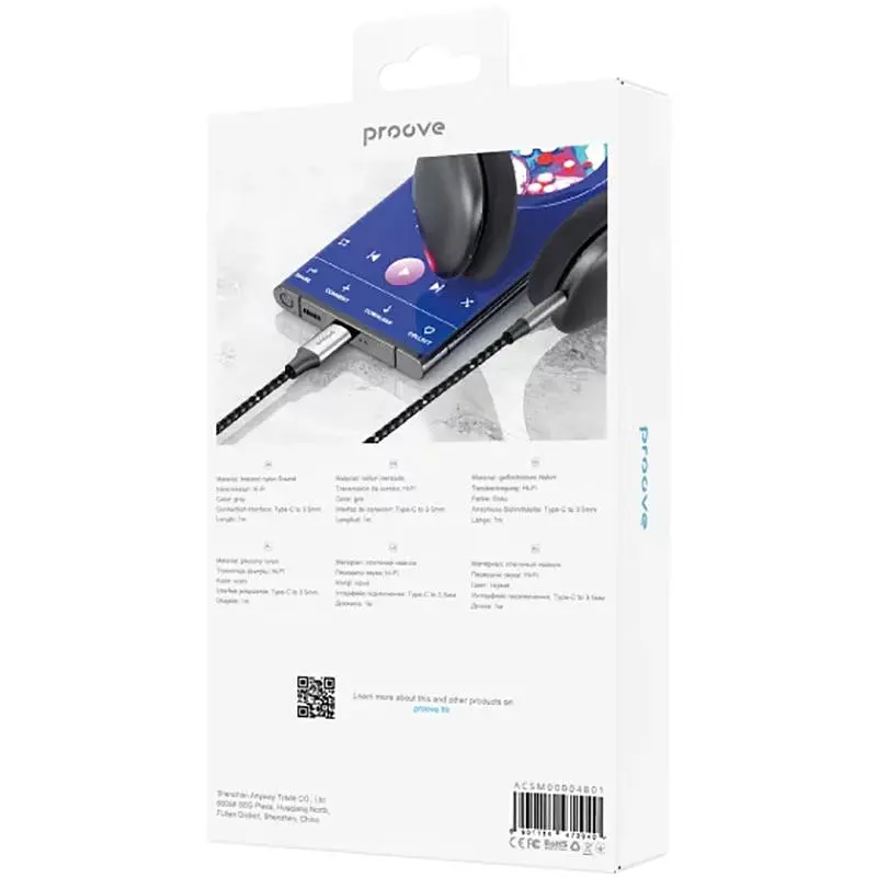 Кабель Proove SoundMesh Lightning to 3.5mm 1m (ACSM00004801) [168168] - фото 3