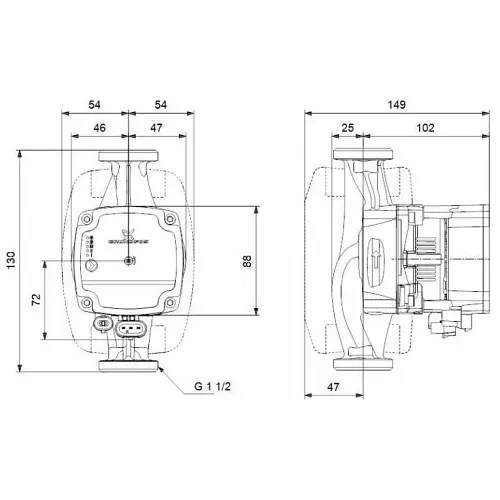 Циркуляційний насос Grundfos Alpha1 L 25-40 130 (99160578) - фото 3