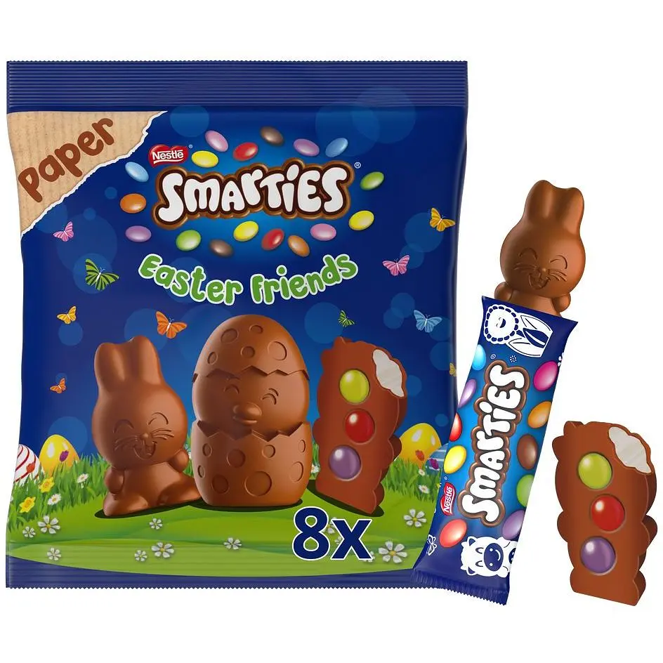 Набір шоколадних фігур Smarties Easter friends з драже 65 г - фото 2