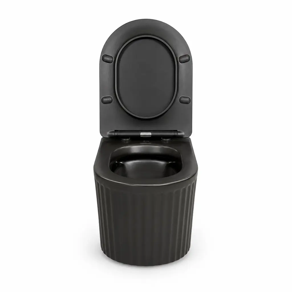 Підвісний безободковий унітаз VBI Torcello Tornado 49x36 см black matt VBI-020801 - фото 5
