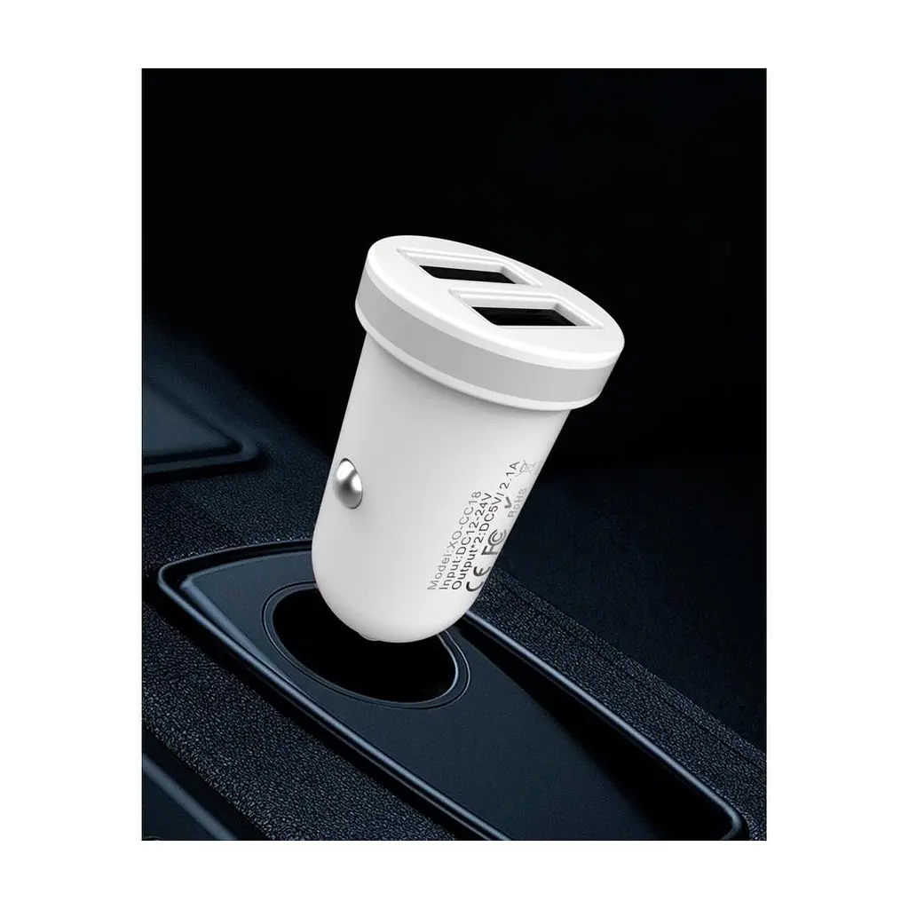 Зарядний пристрій XO CC18 2.1A/2 USB White (XO-CC18-WH) - фото 2