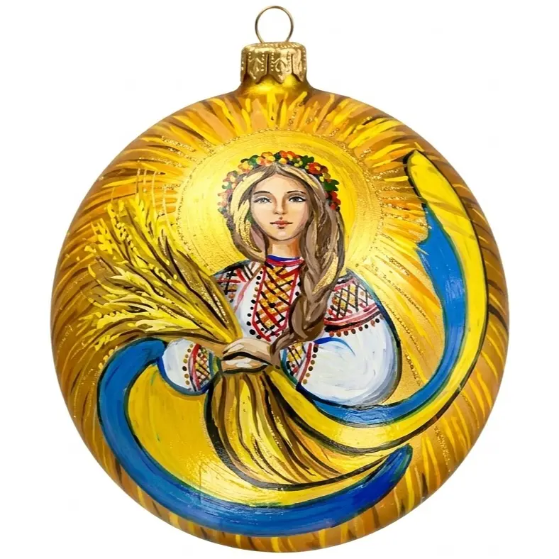 Ялинкова куля Санта Шоп Світанок над Україною 12 см (4820001262780)