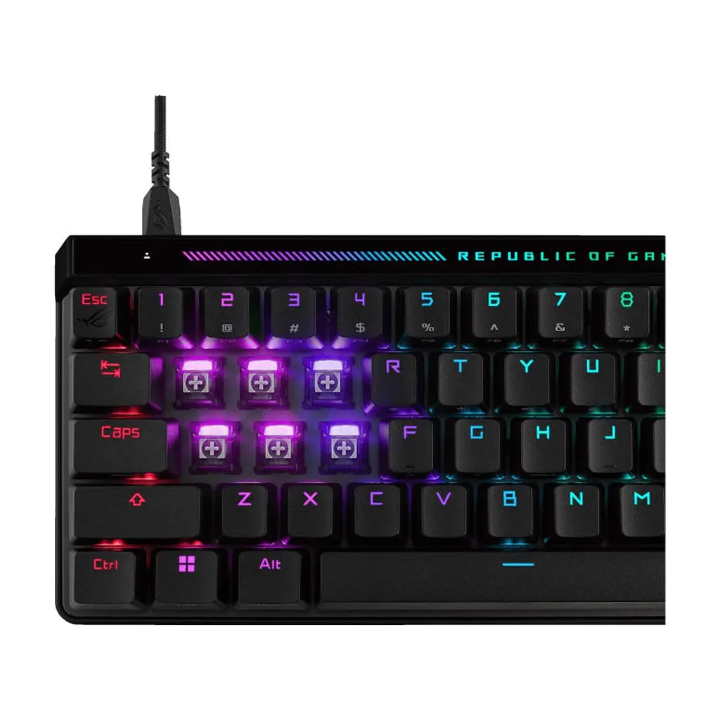 Клавіатура ASUS ROG Falchion Ace HFX USB UA Black (90MP03VE-BKMA00) - фото 2
