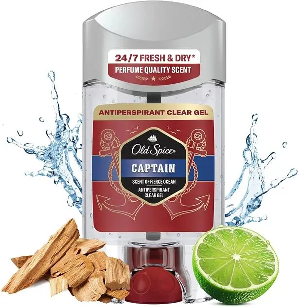 Прозорий гелевий антиперспірант Old Spice Captain 70 мл - фото 2