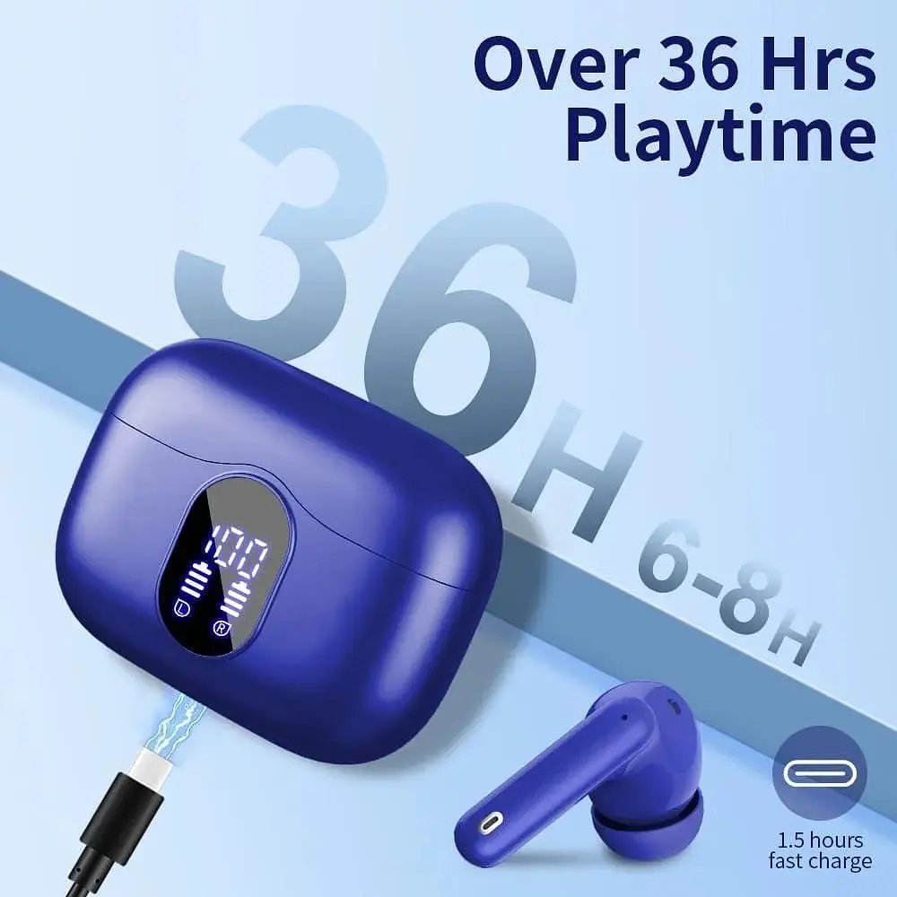 Бездротові навушники Bluetooth 5.3 з мікрофоном та шумопоглинанням - фото 2