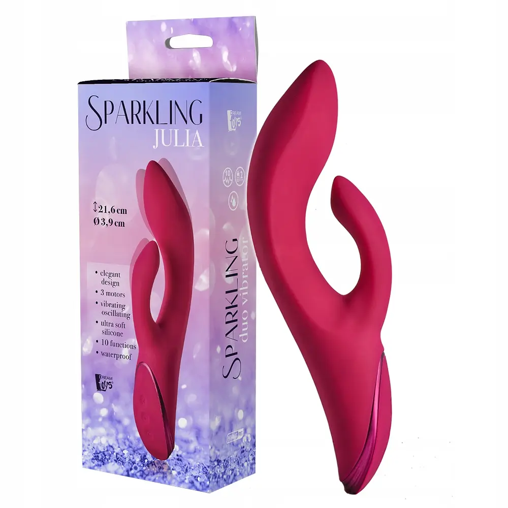 Вибратор-кролик Dreamtoys Sparkling Julia 21.5 см красный - фото 3