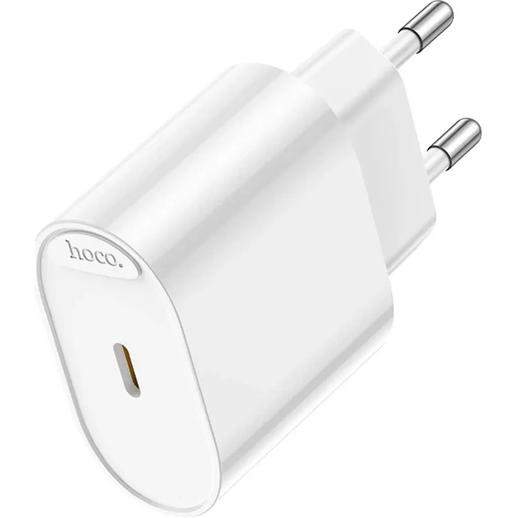Мережевий зарядний пристрій Hoco C109A USB-C 20w White (6942007656658) [162329] - фото 5