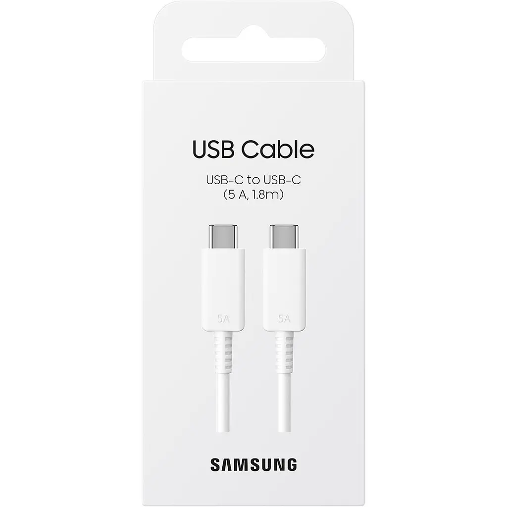 Кабель Samsung USB-C to USB-C 5A 1.8m White (EP-DX510JWRGRU) [114281] - фото 4