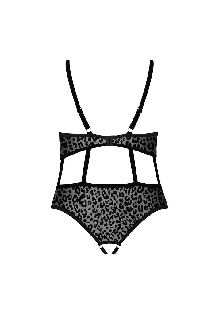Боди Obsessive Jagueria 6XL/7XL черный - фото 6